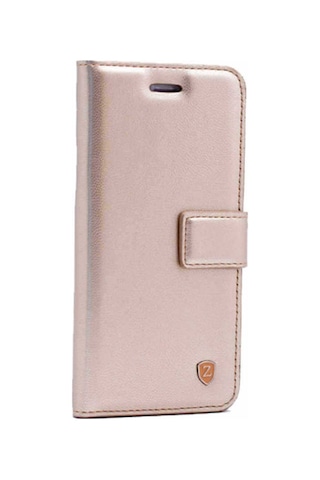 Samsung Uyumlu Galaxy J5 Prime Kılıf Zore New Delüxe Kapaklı Standlı Kılıf Gold
