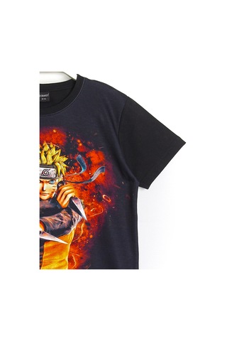 3D Baskılı Anime Naruto Uzumaki Unisex Çocuk Yetişkin Yazlık Siyah Tişört