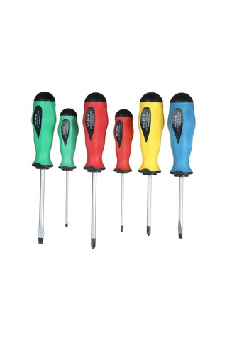 Padalink Penggong 6 Parça Tornavida Seti: Ph2/ph1/ph0 Çapraz, Sl6/sl5/sl3 Düz Uçlu, Kaymazsız Uç Ve Ergonomik Saplı Tamir Aletleri