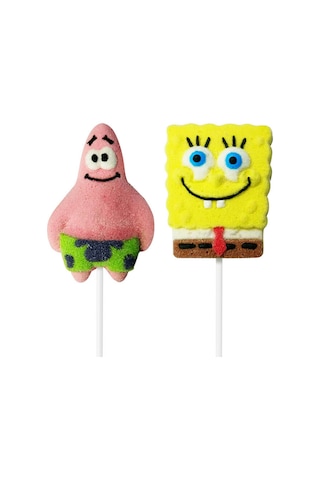 Relkon Lisanslı Sponge Bob Square Pants Marshmallow Lolipop 12 x 45 G