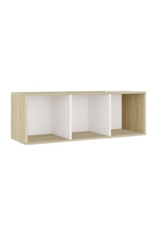 Tdesıgno Nur Televizyon Sehpası - Ünitesi -kitaplık-beyaz 108 Cm 3 Raflı Meşe - Beyaz