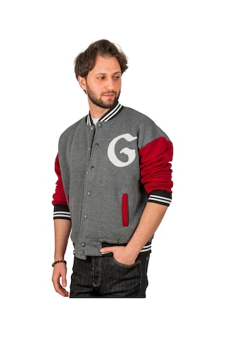 Deepsea Erkek Antrasit - Kırmızı Çıtçıtlı Kolej Mont 2304761 Antrasit - Kırmızı