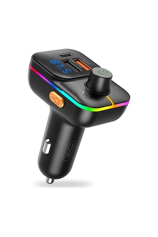 Bcc09 Fm Araç İçi Hızlı Şarj Soketi Tf Kart Girişli & Lcd Ekranlı Rgb Mp3 Çevirici Çakmaklık Uyumlu