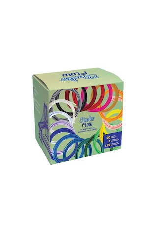 3doodler Flow Refill 20 Renk Yedek Filament Set - 1.75mm, Pla 20pcs