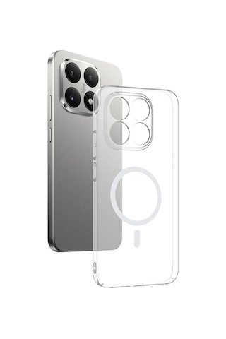 Xiaomi 15t Kılıf İnce Ve Sert Yapılı Şeffaf Magsafe Silikon Kapak Ryc/london Colorless
