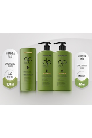 Dp Daily Perfection Şampuan Moringa Yağı 425 ML X 2 & Saç Bakım Kremi Moringa 350 ML
