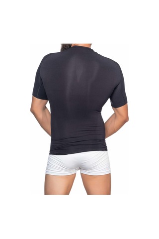 Moon Wear Siyah Mı Emay E1010 Yarım Kol Erkek Korse Atlet Siyah