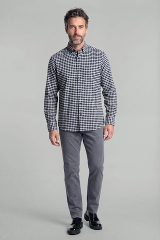 Bisse Modern Fit İtalyan Yaka Düğmeli Ekose Kışlık Pamuk Lacivert Erkek Gömlek Gmeks0122300214 D39 Lacivert