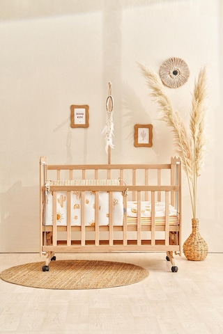 Soley Boho Bebek Yatak Koruyucusu 35x210 Kiremit