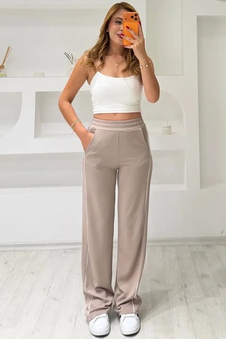Fiolin Soft Touch Arabiyeli Modal Pantolon Bej
