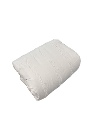 Clasy %100 Pamuk Ranforce Tek Kişilik Çift Taraflı Yorgan Avola V5 Krem Düz Desen