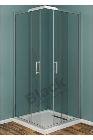 Blackline 5Mm Cam Duşakabin Köşe Her Ölçüde Temperli Cam H:190 Şeffaf