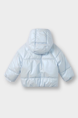 Defacto Kız Bebek Kapüşonlu Fermuarlı Çıtçıtlı Şişme Mont E7985a525aube216 Mavi