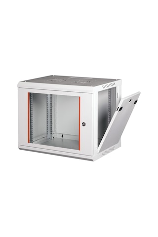 Lande - 9u 19" Duvar Tipi Rack Kabinet Genişlik: 600 Mm Derinlik: 450 Mm Açık Gri Demonte