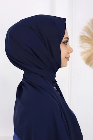 Medine İpeği Şal lacivert