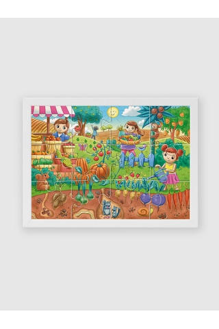 Eğitici Çocuk Kutu Oyunu Junıor Bahçe Puzzle 12 Parça Puzzle 3+ Y