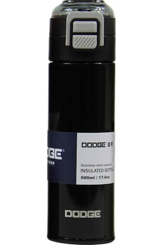 Dodge Çift Kullanımlı Kapak Çelik Matara 400 Ml. Ddg-db-24515-400 Siyah Siyah
