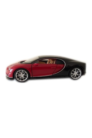 Bugatti Chiron 1/24-27 Ölçek Kırmızı-siyah Model Oyuncak Araba