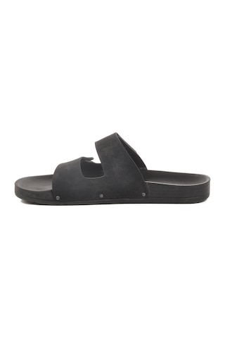 Siyah Cırtlı Büyük Numara Erkek Terlik Pc-7039 M Siyah