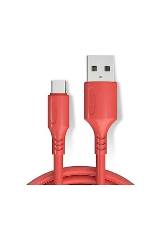 Willowhaven 3a Hızlı Şarj Type-c Kablosu - Güvenli Ve Dayanıklı Kırmızı