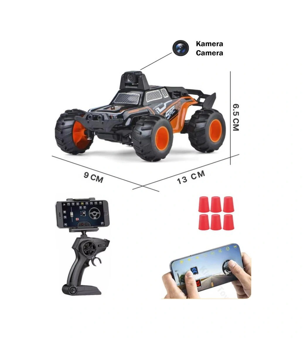 Usb Şarjlı Casus Kameralı Oyuncak Off-road Aracı Turuncu Turuncu