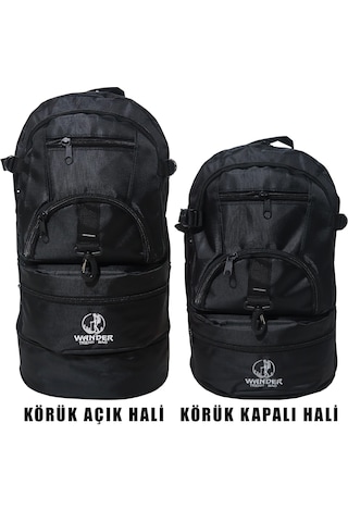 Bag Trend Bt Kamp Çantası 45 Litre Sırt Çantası Körüklü Trekking Outdoor Su Geçirmez 5 Gözlü Astarlı Siyah