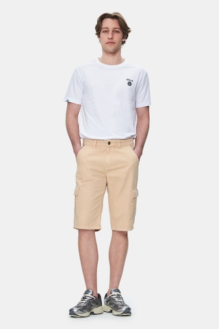 Ucla Blewın Camel Kargo Cepli Gabardin Nakışlı Standard Fit Erkek Şort Camel