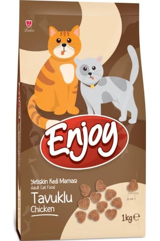 Enjoy Yetişkin Kediler İçin Tavuklu Tam Ve Dengeli Kedi Maması 1 Kg X 15