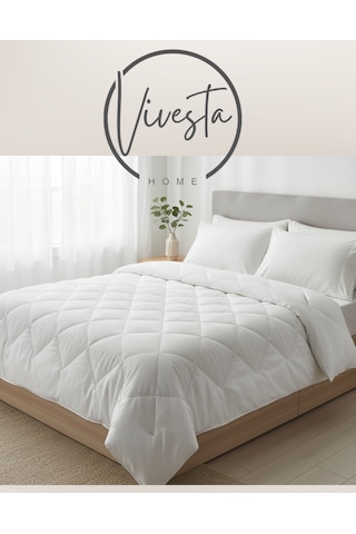 %100 Bambu Yorgan 155x215 Cm Doğal, Nefes Alabilir, Anti-alerjik, Dört Mevsim Kullanım Beyaz
