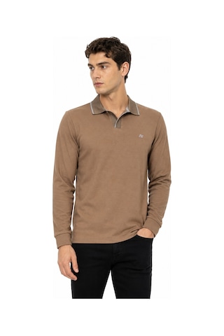 Advante Erkek Mevsimlik Spor Polo V Yaka Sweatshırt Bgl-st05469 A.Kahverengi