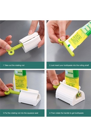 Fortunelane Kırmızı 3 Adet Diş Macunu Sıkacağı - Abs Malzeme - Krem Ve Diş Macunu İçin Kırmızı