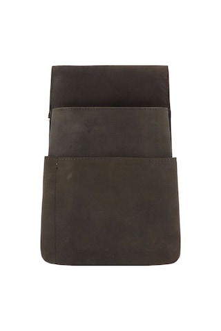Aclassics 10 Cm Deri Kemer Çantası, Garson Cüzdanı Için Uygun, Kalem Halkalı, 1l Hacim Koyu Kahverengi