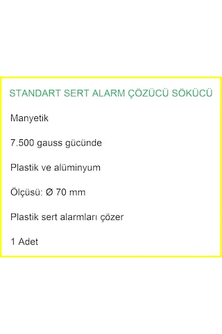 Sert Plastik Alarm Etiketi Çözücü Sökücü / Standart 7.500 Gaus Güç
