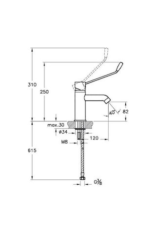 Artema Aquamed A42312Sta Doktor Engelli Lavabo Bataryası