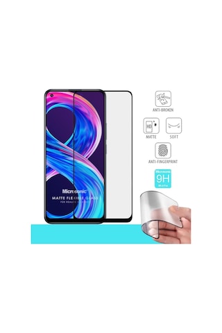 Oppo Realme 8 Pro Seramik Matte Flexible Ekran Koruyucu Siyah