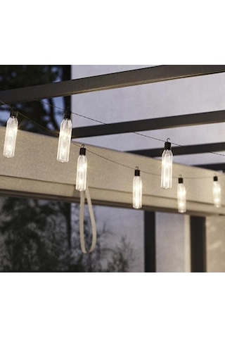 9 Adet Solar LED Şişe Sarkıt Işık Güneş Enerjili Bahçe Balkon Teras Çardak Dekoratif Aydınlatma Lambası IP44