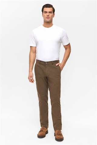 Kiremit Regular Armürlü Pantolon Kiremit