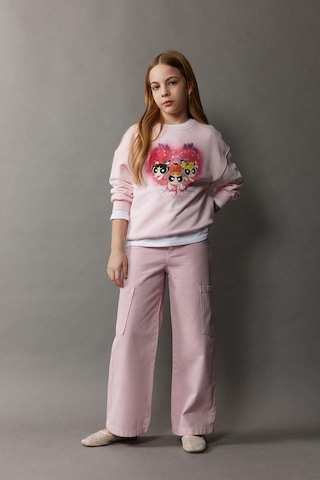 DeFacto Kız Çocuk Wide Leg Kargo Geniş Paça Jean Pantolon C0451A825SMPN122 Pembe