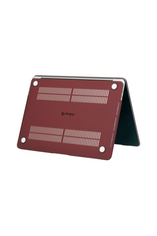 Blogy Macbook 14 M5  Paket - Ekran Koruyucu + 60w Şarj Kablosu + Kılıf Kırmızı