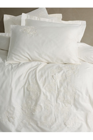 Cotton Box 1832-cb 3d Nakıslı Saten Ck Nevresım Takımı Chıc Ekru Ekru