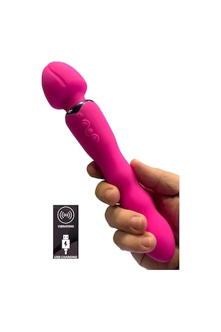 Erofoni Yeni Nesil Sıcaklık Ayarlı Usb Şarjlı 36 Hız Teknolojik Titreşimli 22 CM Erotik Masaj Vibratörü