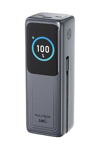 Fulltech Fp34 140w 30.000mah Akıllı Ekranlı Hızlı Şarj Powerbank 2xusb-c & Dahili Kablo 4 Cihaz Siyah
