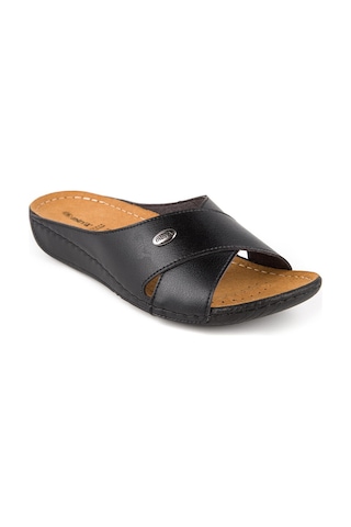 Muya Misty Anatomik Taban Dört Mevsim Kadın Terlik Siyah