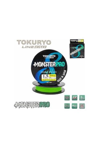 Tokuryo Lıne Lab Monsterpro X8 1.5pe 0.16mm 25ıb 11.4kg Bright-gr