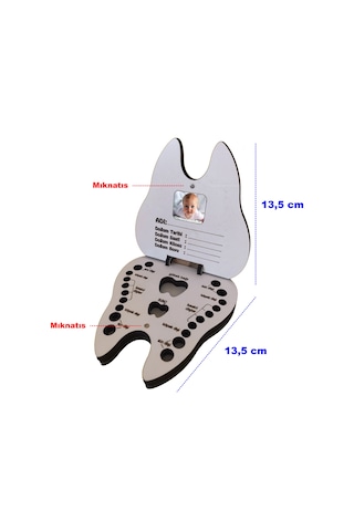 Plakethome Süt Dişi Saklama Kutusu,Yenidoğan Hediyesi, Erkek Bebek Hediyesi