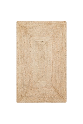 Natura Nt10 Çerçeve Desenli Jüt El Dokuma Bej Modern Halı