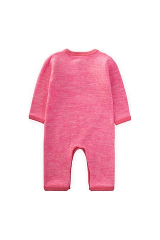 Cigit Melanjlı Kanguru Cepli Tulum Pembe Melanj