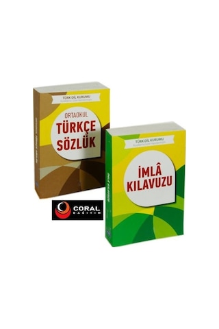 T.D.K. Uyumlu Ortaokul Türkçe Sözlük ve İmla Klavuzu Seti - 2 Kitap Takım- Coral Dağıtım