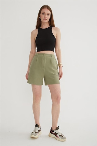 Fashion Friends Kadın Pileli Şort 25y0320k1 Haki