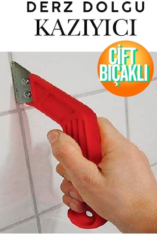 Eski Derz Kazıma Bıçağı - Testere Dişli Karbür Uçlu Derz Dolgu Temizleme Ve Yenileme Aparatı Profesyonel Derz Dolgu Kazıyıcı Bıçak - Testere Ağızlı Derz Temizleme Aparatı Temizlik Küreği Raspa